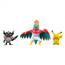 Pokémon Battle figúrka Set 3-Pack Pikachu #8, Perrserker, Hawlucha 5 cm